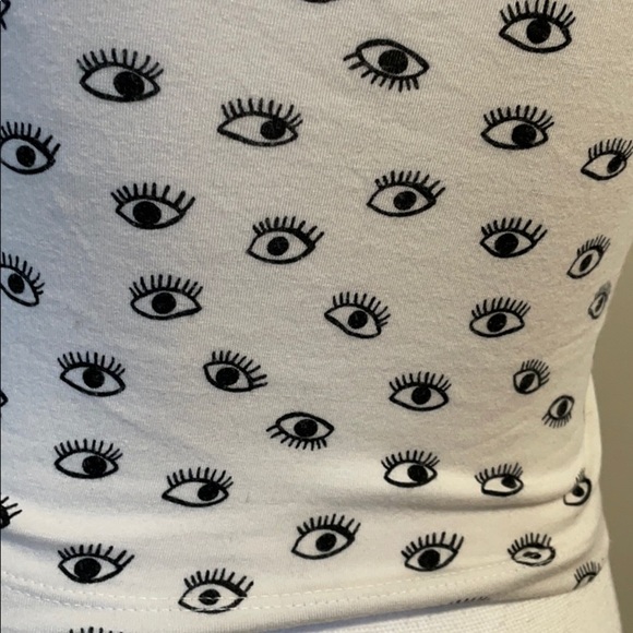 Brandy Melville Eye Cropped Halter Top - Picture 7 of 8